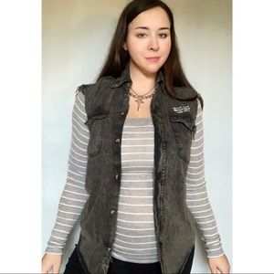 ❌SOLD❌ Denim cut-off shirt/vest